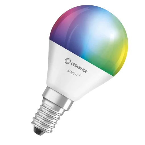 New Ampoule Led E14 Connectee Smart+ Plastique Blanc / Mini Globe - Multicolore Rgbw / 4,9W=40W - Wifi / Variable - Unisexe Ampoules Et Accessoires