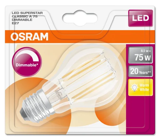 Discount Ampoule Led E27 Dimmable  Verre / Standard Claire - (2700K, Blanc Chaud) - Unisexe Ampoules Et Accessoires