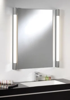 Best Sale Applique D'extérieur Palermo Led Plastique Blanc Metal Metal & Plastique Blanc / L 90 Cm - Unisexe Luminaires De Salle De Bains