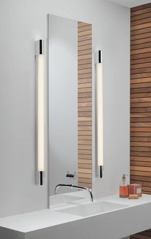 Best Sale Applique D'extérieur Palermo Led Plastique Blanc Metal Metal & Plastique Blanc / L 90 Cm - Unisexe Luminaires De Salle De Bains