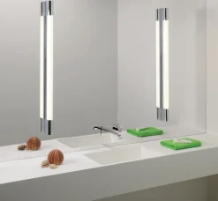 Best Sale Applique D'extérieur Palermo Led Plastique Blanc Metal Metal & Plastique Blanc / L 90 Cm - Unisexe Luminaires De Salle De Bains