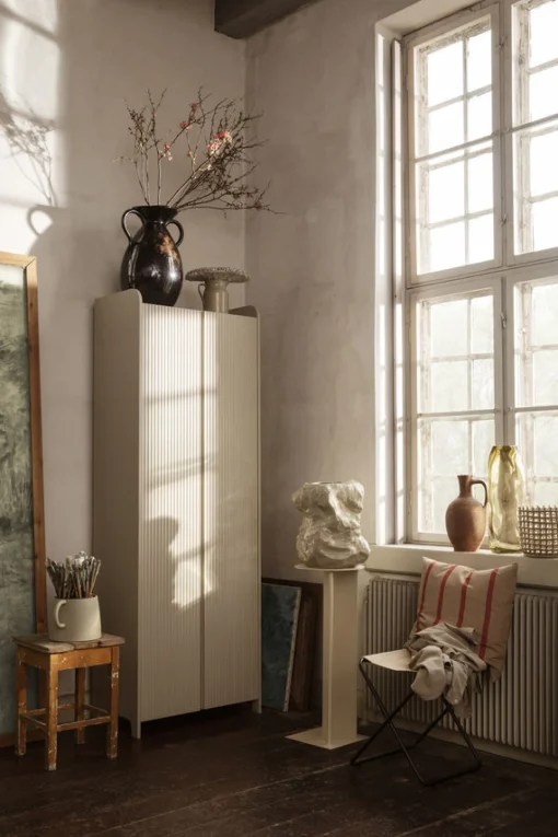 Flash Sale Armoire Sill Bois Beige / L 70 X H 200 Cm - Mdf Rainure - Unisexe Commodes Buffets Armoires