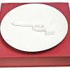 Sale Assiette De Presentation Gun Ceramique / Revolver En Relief - O 40 Cm - Unisexe Plateaux Et Plats De Service