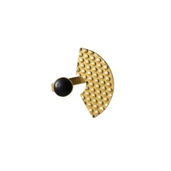Shop Bague Venusia - Edone Noir Or Metal / Large - Unisexe Bijoux Porte Cles