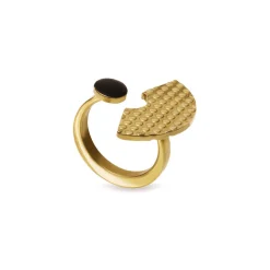 Shop Bague Venusia - Edone Noir Or Metal / Large - Unisexe Bijoux Porte Cles