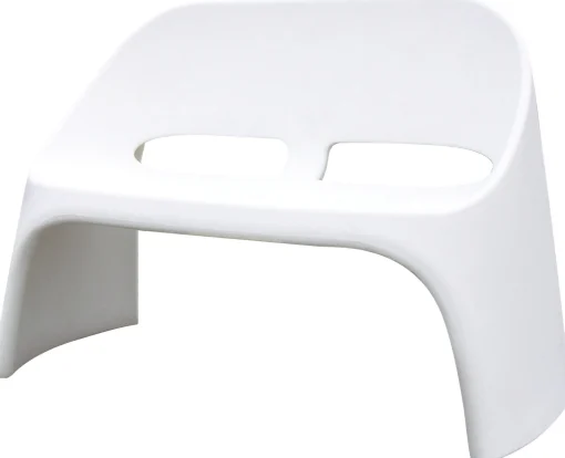 Hot Banc Avec Dossier Amelie Plastique/ 2 Places - L 120 Cm - Unisexe Bancs De Jardin