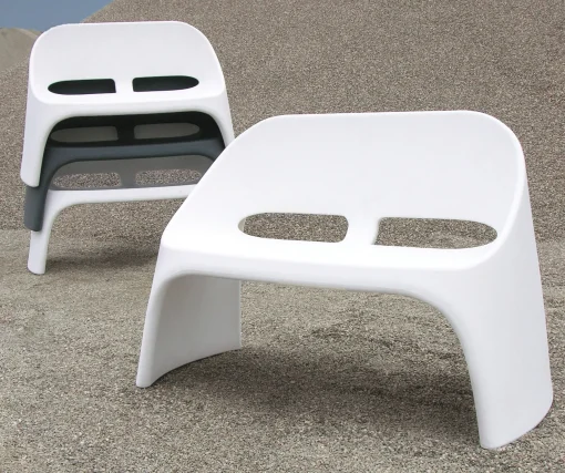 Hot Banc Avec Dossier Amelie Plastique/ 2 Places - L 120 Cm - Unisexe Bancs De Jardin