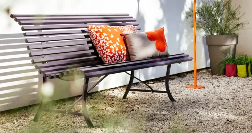 Outlet Banc Avec Dossier Louisiane Metal Vert Gris / L 150 Cm - Metal - Unisexe Bancs De Jardin