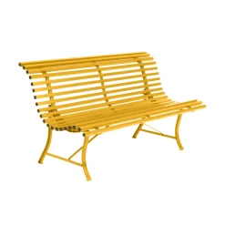 Best Banc Avec Dossier Louisiane Metal Jaune / L 150 Cm - Unisexe Bancs De Jardin