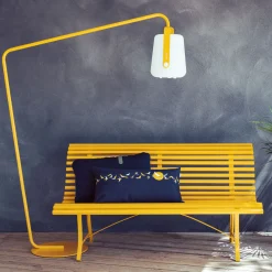 Best Banc Avec Dossier Louisiane Metal Jaune / L 150 Cm - Unisexe Bancs De Jardin