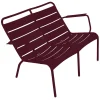 Store Banc Avec Dossier Luxembourg Duo Metal Rouge / 2 Places - L 119 Cm - Unisexe Bancs