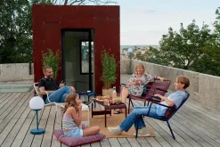 Store Banc Avec Dossier Luxembourg Duo Metal Rouge / 2 Places - L 119 Cm - Unisexe Bancs