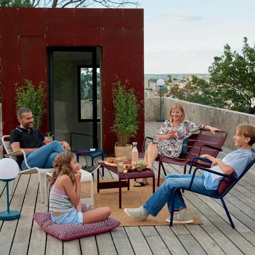 New Banc Avec Dossier Luxembourg Duo Metal Gris / 2 Places - L 119 Cm - Unisexe Bancs De Jardin