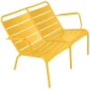 Shop Banc Avec Dossier Luxembourg Duo Metal Jaune / 2 Places - L 119 Cm - Unisexe Bancs De Jardin