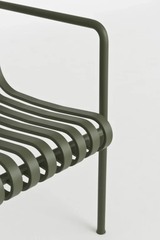 Hot Banc Avec Dossier Palissade Metal Gris / L 128 Cm - R & E Bouroullec - Unisexe Bancs De Jardin