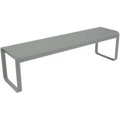 Fashion Banc Bellevie Metal Gris / L 161 Cm - 4 Places - Unisexe Bancs De Jardin
