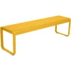 Shop Banc Bellevie Metal Jaune / L 161 Cm - 4 Places - Unisexe Bancs De Jardin