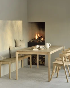 Fashion Banc Bok Bois Naturel / L 126 Cm - Chene Massif - Unisexe Bancs