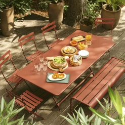 Fashion Banc Luxembourg Metal Jaune 3/4 Places / L 145 Cm - Aluminium - Unisexe Bancs De Jardin