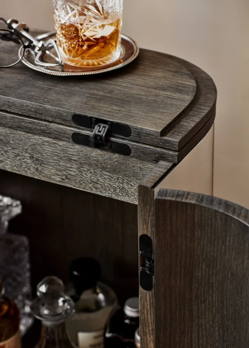 Cheap Bar Loud Miroir Bois Naturel / Roulettes - 60 X 39 X H 99 Cm - Unisexe Compléments D'Ameublement
