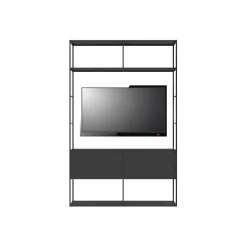 Best Sale Bibliotheque Easy Irony Tv Metal Noir / Compo E - L 146 X H 226 Cm - Unisexe Meubles Tv