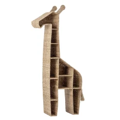 Discount Bibliotheque Girafe Fibre Vegetale Beige Bois/ A Poser - L 46 X H 148 Cm - Unisexe Mobilier Kids