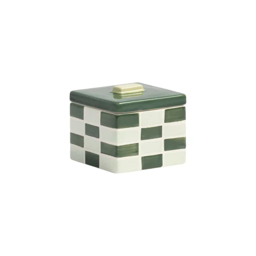 Shop Boite Carre Small Ceramique/ 8 X 8 X H 7 Cm - Gres - Unisexe Boîtes Et Conservation