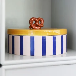 Outlet Boite Pretzel Ceramique Multicolore / O 23.5 X H 13,5 Cm - Ceramique - Unisexe Boîtes Et Conservation