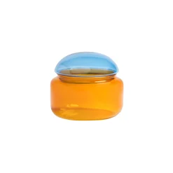 New Boite Puffy Verre Multicolore / O 11.5 X H 10 Cm - Verre - Unisexe Boîtes Et Conservation