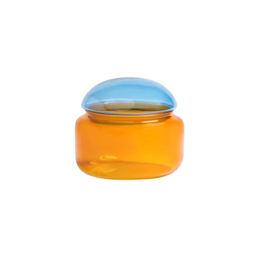 New Boite Puffy Verre Multicolore / O 11.5 X H 10 Cm - Verre - Unisexe Boîtes Et Conservation