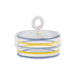 Online Boite Stripy Verre Multicolore / O 10 X H 10 Cm - Unisexe Boîtes Et Conservation