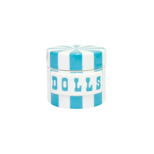Clearance Boite Vice - Dools Ceramique Bleu / Porcelaine - O 5,5 X H 5 Cm - Unisexe Boîtes Et Conservation