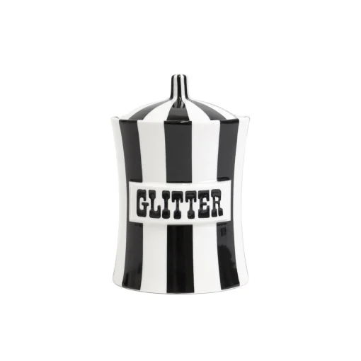 Cheap Boite Vice - Glitter Ceramique Noir / Porcelaine - O 10 X H 15 Cm - Unisexe Boîtes Et Conservation