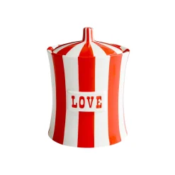 Fashion Boite Vice - Love Ceramique Rouge / Porcelaine - O 13 X H 17 Cm - Unisexe Boîtes Et Conservation
