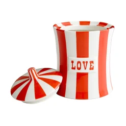 Fashion Boite Vice - Love Ceramique Rouge / Porcelaine - O 13 X H 17 Cm - Unisexe Boîtes Et Conservation