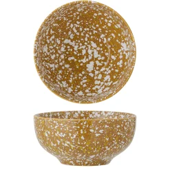 Store Bol Carmel Ceramique Jaune Marron / Gres - O 15,5 X H 8 Cm - Unisexe Saladiers Coupes Et Bols