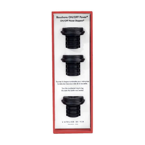 Best Sale Bouchon Gard'Vin On/Off Power Plastique/ Set 3 Bouchons Pour Pompe A Vide Electrique - Unisexe Autour Du Vin