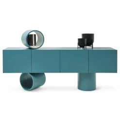 Store Buffet Giunone N°2 Bois/ L 220 Cm -  Laque / Avec Cylindre Décoratif - Unisexe Commodes Buffets Armoires