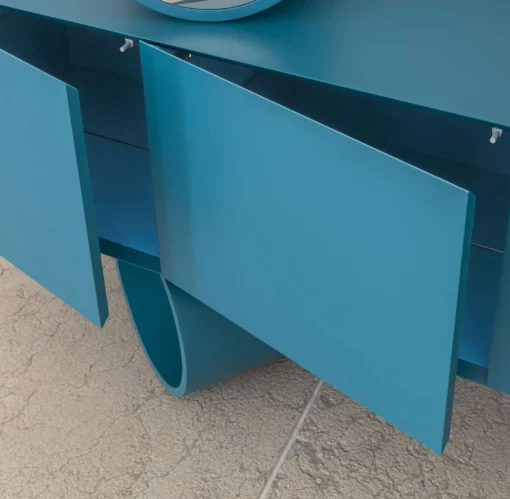 Store Buffet Giunone N°2 Bois/ L 220 Cm -  Laque / Avec Cylindre Décoratif - Unisexe Commodes Buffets Armoires