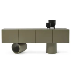 Hot Buffet Giunone N°2 Bois Vert / L 220 Cm -  Laque - Unisexe Commodes Buffets Armoires