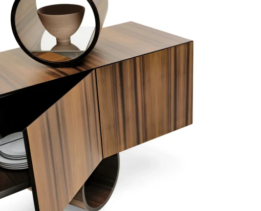 Fashion Buffet Giunone N°1Naturel / L 220 Cm -  Meleze Thermo-Traite - Unisexe Commodes Buffets Armoires
