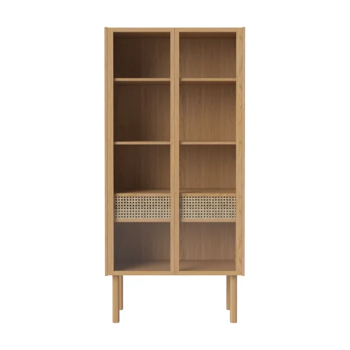 Discount Buffet Haut Cana High Fibre Vegetale Bois Naturel / L 82 X H 172 Cm - Cannage Rotin - Unisexe Commodes Buffets Armoires