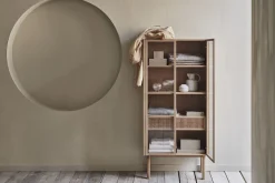 Discount Buffet Haut Cana High Fibre Vegetale Bois Naturel / L 82 X H 172 Cm - Cannage Rotin - Unisexe Commodes Buffets Armoires