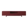 Discount Buffet Luxor Metal Bois Rouge Violet / 2 Portes, Niche Ouverte & Tiroir - L 270 X H 66 Cm - Unisexe Commodes Buffets Armoires