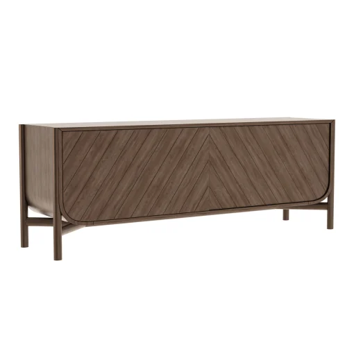 Hot Buffet Marius Bois Naturel / Meuble Tv - L 185 X H 65 Cm - Unisexe Commodes Buffets Armoires