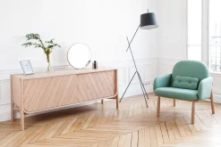 Hot Buffet Marius Bois Naturel / Meuble Tv - L 185 X H 65 Cm - Unisexe Commodes Buffets Armoires
