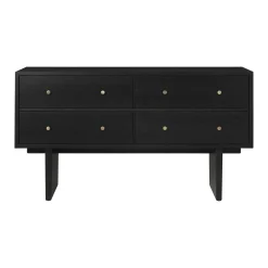 Flash Sale Buffet Private Bois Noir / L 160 Cm - 4 Tiroirs - Unisexe Commodes Buffets Armoires