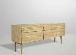 Discount Buffet Reflect Large Bois Naturel / L 180 Cm - 2 Portes & 2 Tiroirs - Unisexe Meubles Tv