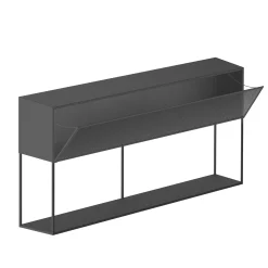 New Buffet Tristano Metal Gris / Ave Eclairage Led  - L 150 X H 82 Cm - Unisexe Mobilier Lumineux