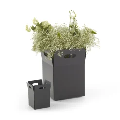 Outlet Cache-Pot Giardinetto Medium Metal Gris Noir / 43 X 43 X H 55 Cm - Acier - Unisexe Pots Et Plantes